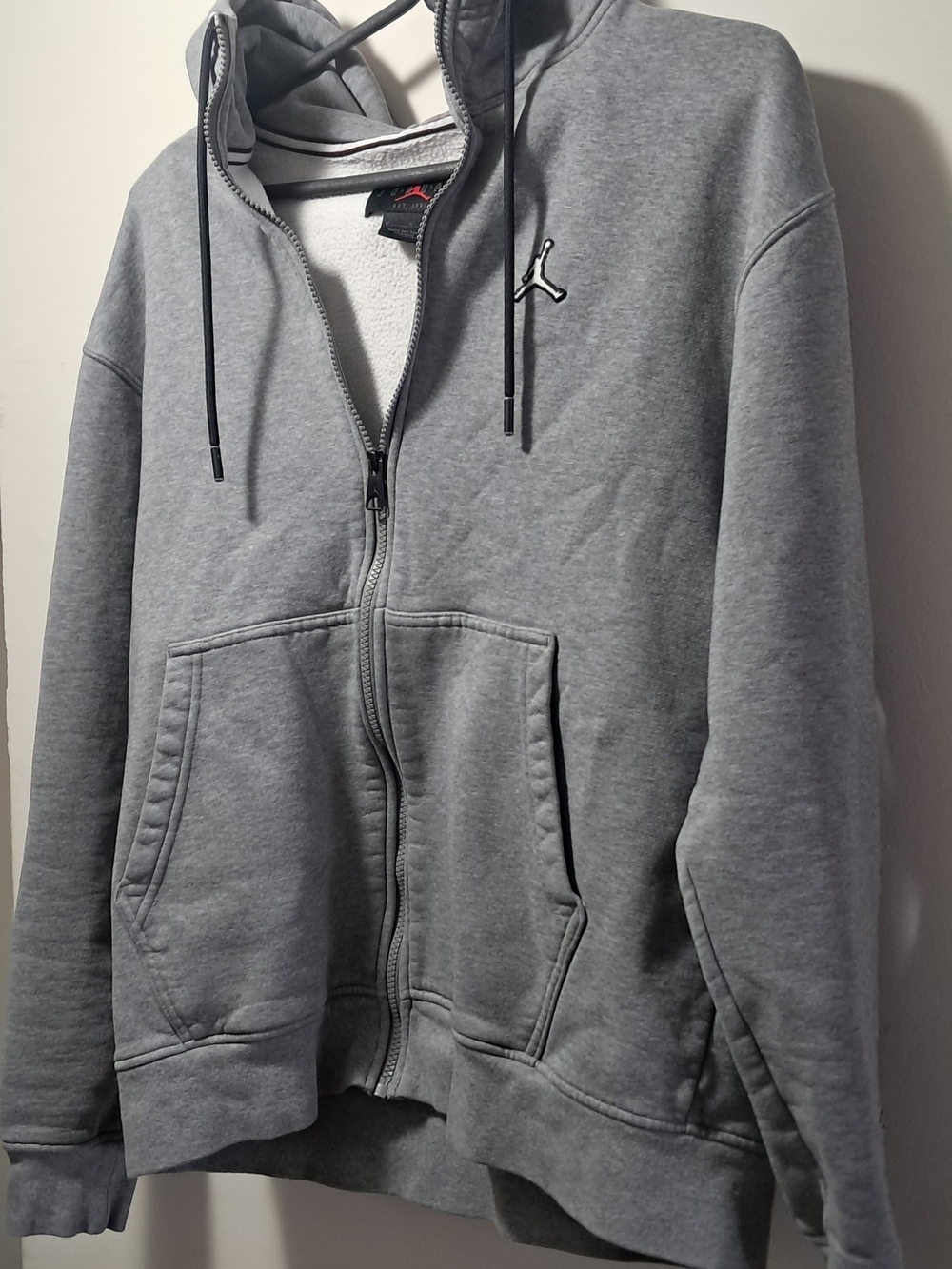 Jordan Men’s Gray Full-Zip Hoodie Sweatshirt